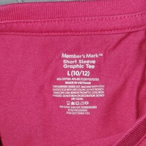 Member's Mark Pink Short Sleeve Graphic Tee